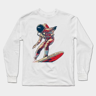 Astronaut Surfing Long Sleeve T-Shirt